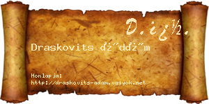 Draskovits Ádám névjegykártya
