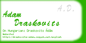 adam draskovits business card